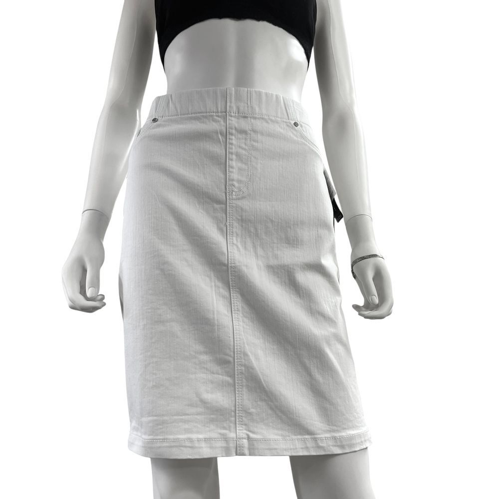 Liverpool Chloe Pull‎ On White Denim Pencil Skirt Womens Size 8/29 NWT